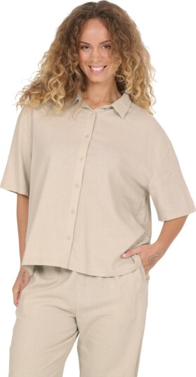 NOU Natasha Kortermet Skjorte Dame Beige 46