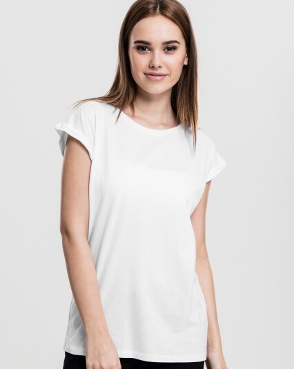 Urban Classics Women's Thirt med ekstra skuldre Hvit