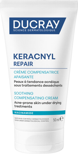 Ducray Keracnyl Repair ansiktskrem til tørr uren hud 50 ml