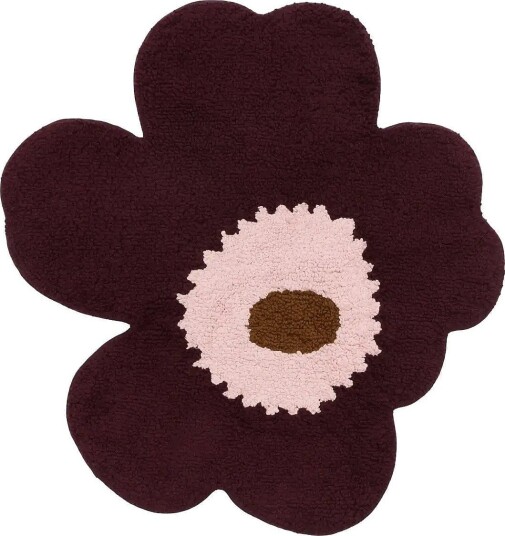 Marimekko Home Unikko Bath Mat 73X74Cm - PLUM, PINK, TOFFEE - 73X74