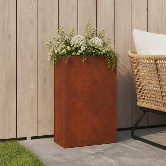 vidaXL Hageblomsterpotte Rusten 50 x 20 x 75 cm Cortenstål