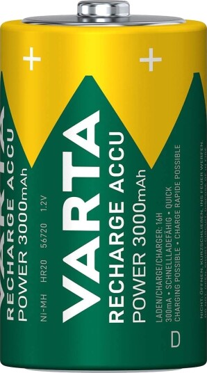 Nedis Varta Oppladbare batterier D 3000 mAh 2-pk