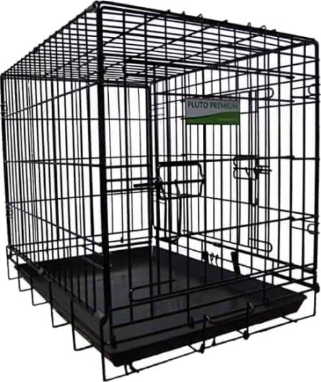 Petcare Pluto Premium Travel Cage Black (Medium)