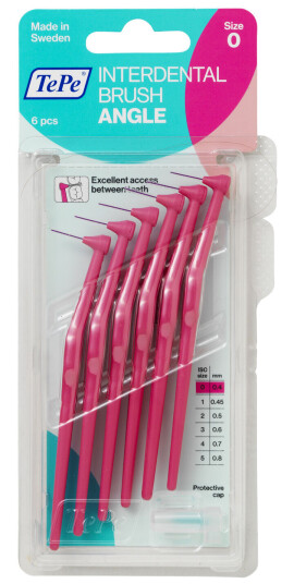 Tepe Angle Vinklet Mellemromsbørste 0.4 mm 6 Stk. Tepe Angle Vinklet Mellemromsbørste 0.4 mm 6 Stk.