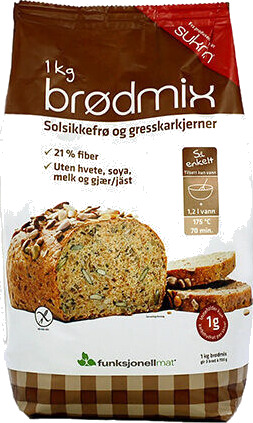 Funksjonell Mat Brødmiks Glutenfri Lavkarbo-brød 1 Kg
