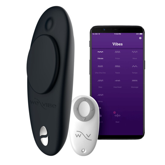 We-Vibe Vibe Moxie Fjern-/Appstyrt Trusevibrator Sort     - Svart