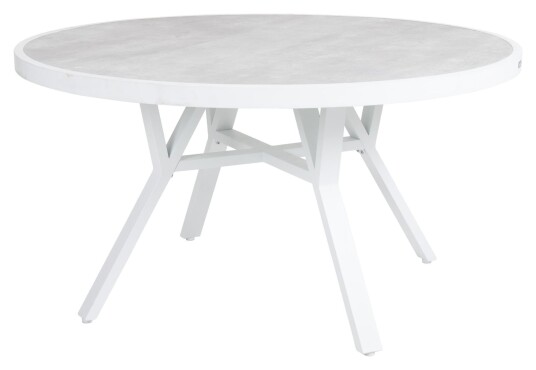 Brafab Samvaro Hagebord m. glass - Hvit, Ø140 Brafab Samvaro Hagebord m. glass - Hvit, Ø140