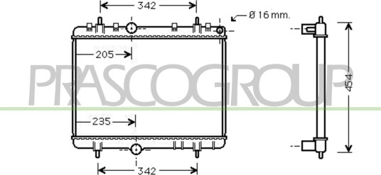 PRASCO CI424R015 Radiator motorkjøling