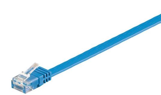 MicroConnect CAT6 U/UTP FLAT nettverkskabel 0,5m blå 1 Stykk SEN V UTP6005B FLAT
