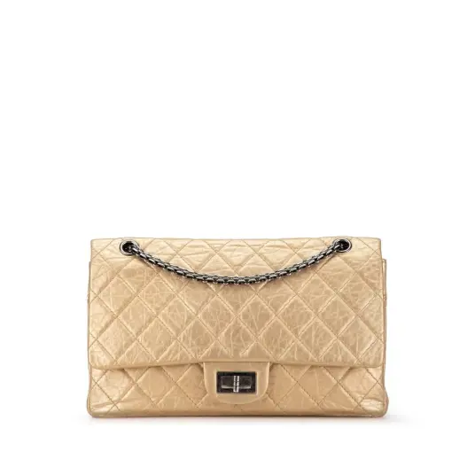 Chanel Reissue 2.55 Aged Calfskin Double Flap 227 Gold Chanel Reissue 2.55 Aged Calfskin Double Flap 227 Gold