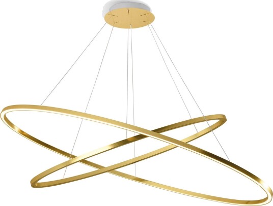 Ellisse Double hengelampe 2700 K gullpolert – Nemo Nemo Lighting   Stue   Moderne   Metall   Med flere lyskilder
