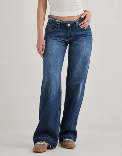 Nelly Blå No Waist Loose Jeans
