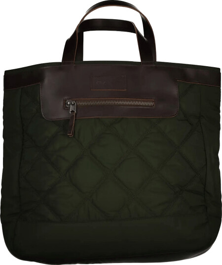 Gant Quilted Tote Bag - Khaki green - ONE SIZE