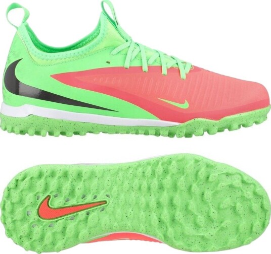Nike Phantom 6 Academy Low Cut TF Erling Haaland Personal Edition   Hot Punch/Svart/Grønn streik Barn   Turf (TF) størrelse 38