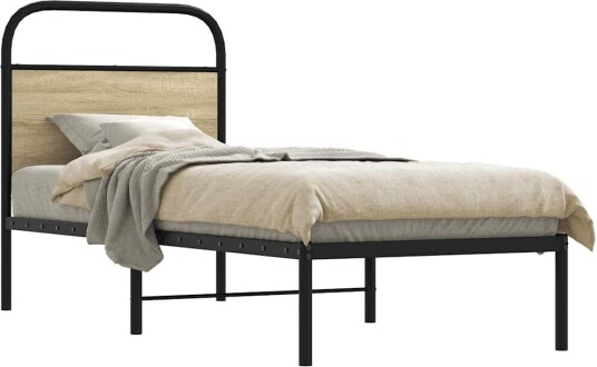 Sengeramme uten madrass sonoma eik 80x200 cm konstruert tre 8721158563439