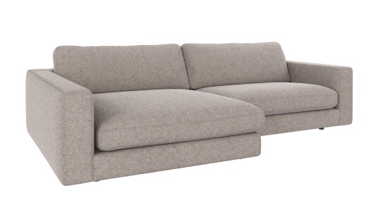 Rowico Home Duncan 3 seters sofa med sjeselong V Grå Bobby 7 258 x 150 x 78 cm Grå