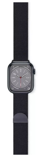 Epico Apple Watch (42/44/SE/45/49 mm) Epico Milanese Rustfri Stål Rem - Midnight