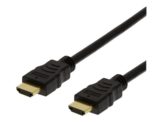Deltaco HDMI-kabel 4m med Ethernet - High Speed, 4K, Svart