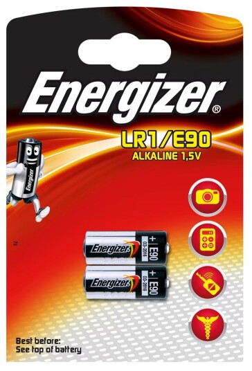Energizer Alkaline LR1/E90 1,5V Engangsbatteri 2-pakning