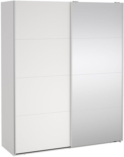 Bergamo skyvedørsskap 2 dører 180x220cm hvit.