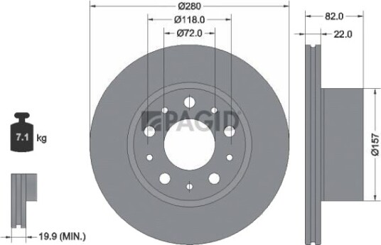 PAGID 56449NC Bremseskive PAGID 56449NC Bremseskive