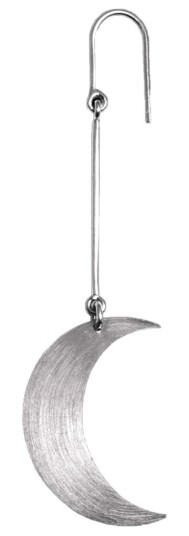 Jane Kønig Half Moon Earring - Silver
