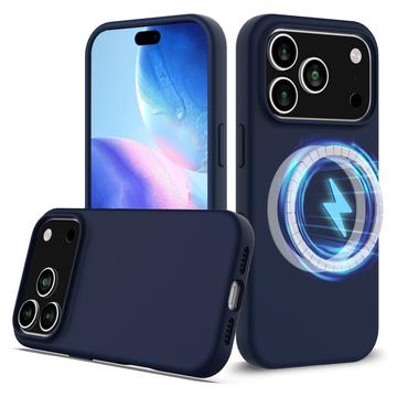 iPhone 17 Pro Max Liquid Silikondeksel   MagSafe kompatibel   Mørkeblå