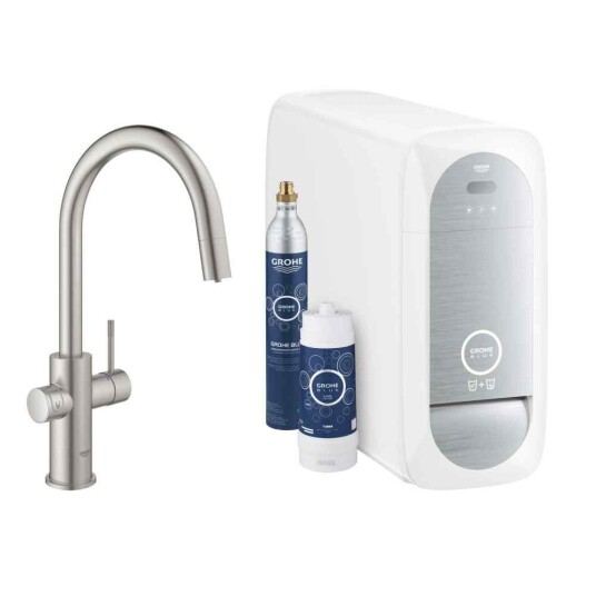 GROHE Blue Home - C-tut - Uttrekkbar - Supersteel GROHE Blue Home - C-tut - Uttrekkbar - Supersteel
