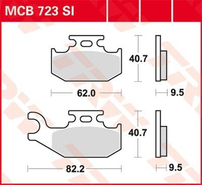 Bremseklosser TRW MCB723SI Bremseklosser TRW MCB723SI
