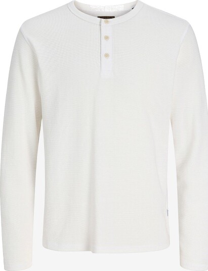Jack & Jones T skjorte Jprbluaaron LS Henley Tee Hvit