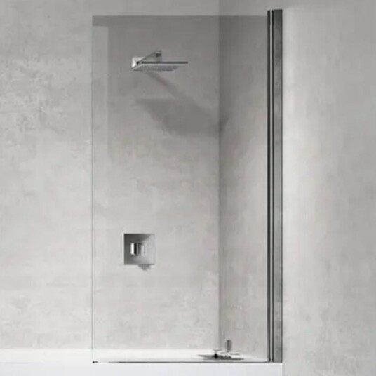 Novellini Young 2.0 1V Badekarvegg 70X150 cm, Krom/Klart Glass Novellini Young 2.0 1V Badekarvegg 70X150 cm, Krom/Klart Glass