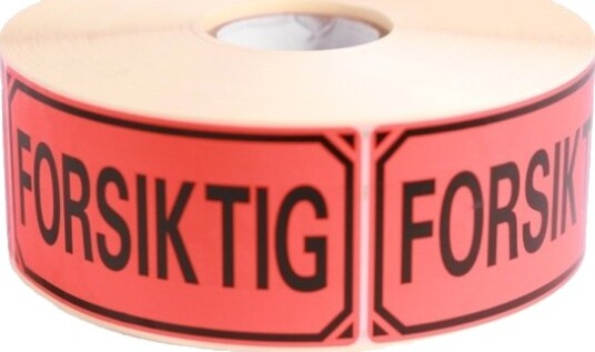 Advarselsetiketter Forsiktig Xl