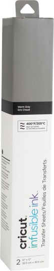 Cricut Infusible Ink Tilbehør Transfer Sheets 30,5x30,5 cm 2-Pack Warm Grey