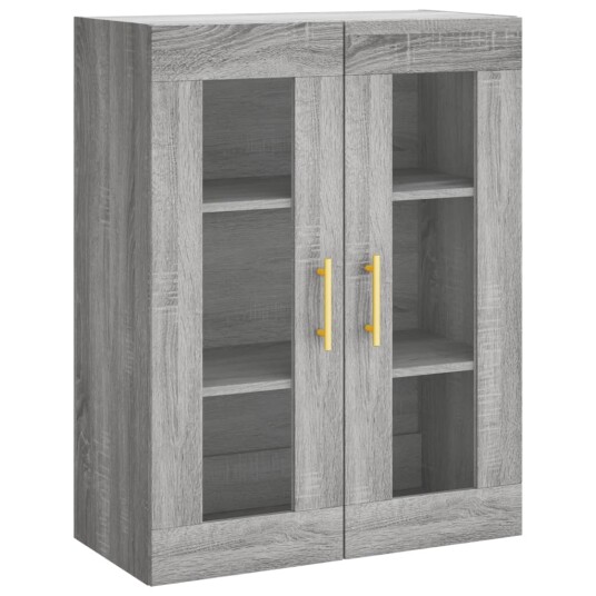 vidaXL Highboard grå sonoma 69,5x34x180 cm konstruert tre 8720845476939
