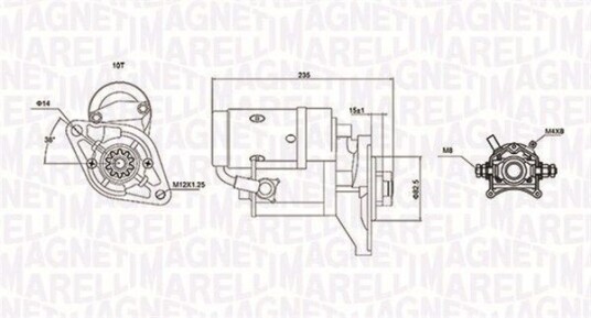 Starter MAGNETI MARELLI 063721089010 Starter MAGNETI MARELLI 063721089010