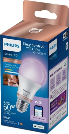 PHILIPS RGB FILAMENT SMARTPÆRE 6.3W A60 E27