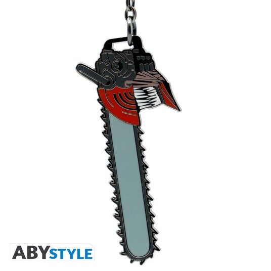 Abysse Chainsaw Man Nøkkelringer med Motorsagmannhode x4