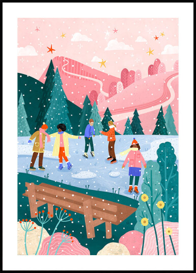 People Ice Skating Plakat Plakat / 40x50cm People Ice Skating Plakat Plakat / 40x50cm