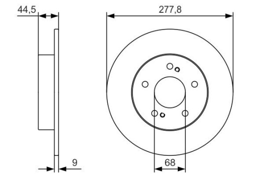 Bremseskive BOSCH 0 986 479 T86