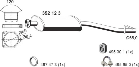 Midtre lydpotte ERNST 352123