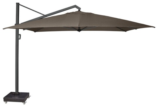 Platinum Icon parasoll premium Beige/grå exkl. parasollfot 3,5 x 3,5 m Beige
