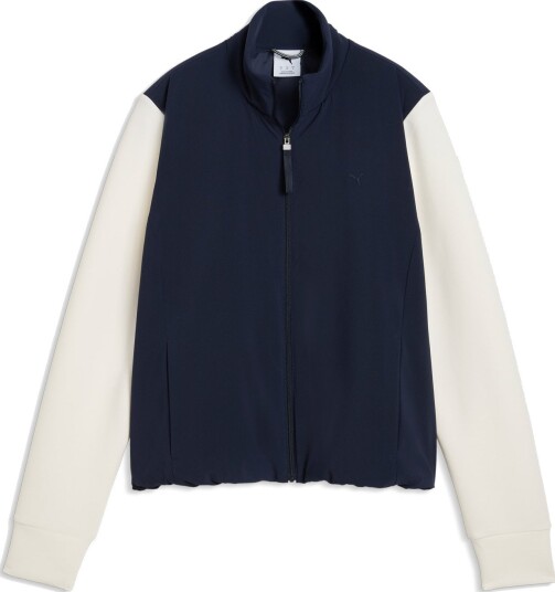 Puma W Cloudspun Fleece Golfjakke dame Deep-Navy-Warm-White Medium