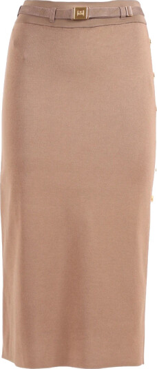 Elisabetta Franchi Dame Skjørt Beige M,