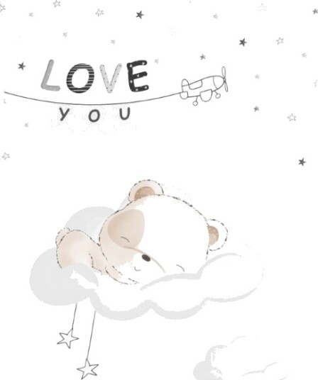 Babybest Sleeping Little Bear Fleece Tæppe 75 X 100 Cm Babybest Sleeping Little Bear Fleece Tæppe 75 X 100 Cm