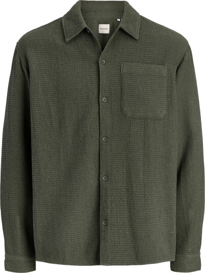 Jack & Jones Jjaustin Waffle Shirt Ls Khaki green S