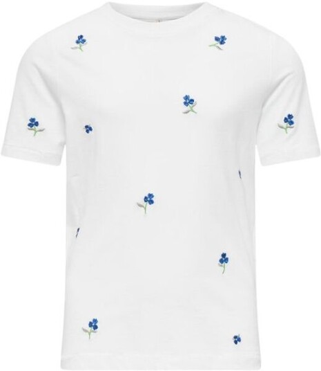 Kids Only Kogketty t skjorte til barn Bright White/Blue 110/116