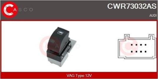 Bryter, vindusheis CASCO CWR73032AS