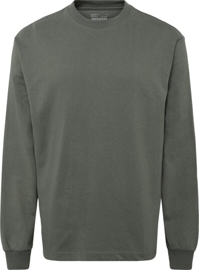 Weekday Relaxed Long Sleeved T Shirt Khaki green XS