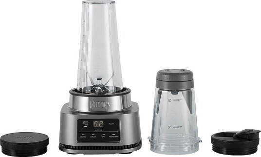 Ninja Power Nutri Blender 2IN1 Auto Iq Sølv Ninja Power Nutri Blender 2IN1 Auto Iq Sølv