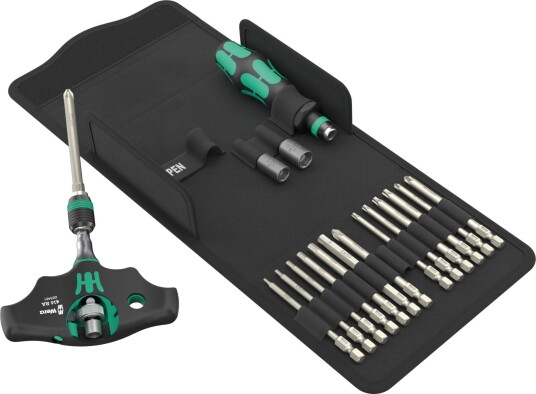 Wera Skrutrekkersett Kraftform Kompakt 400 RA T Med Bits, 19 Deler